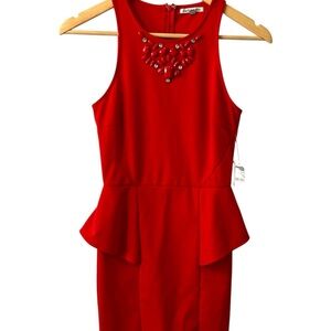 Charlotte Russe Elegant Red Sleeveless Dress